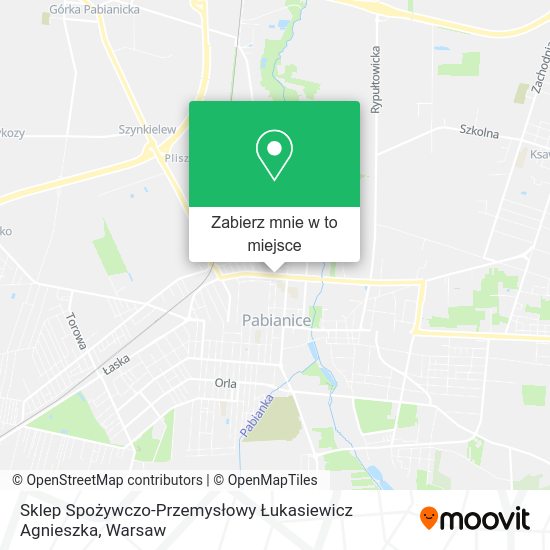 Mapa Sklep Spożywczo-Przemysłowy Łukasiewicz Agnieszka