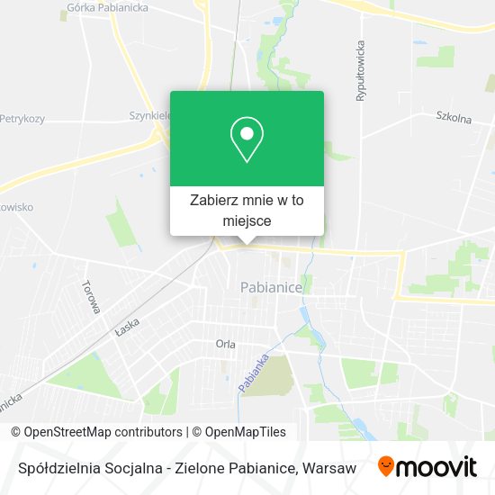 Mapa Spółdzielnia Socjalna - Zielone Pabianice