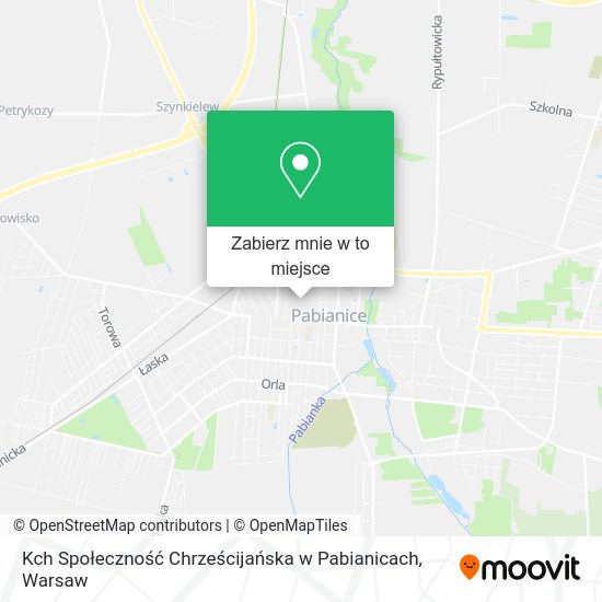 Mapa Kch Społeczność Chrześcijańska w Pabianicach