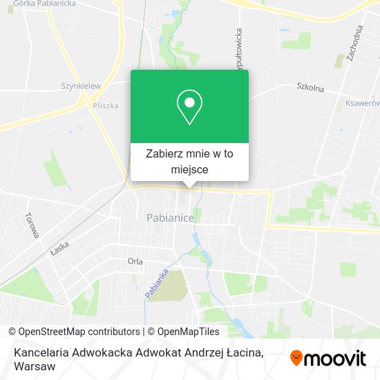 Mapa Kancelaria Adwokacka Adwokat Andrzej Łacina