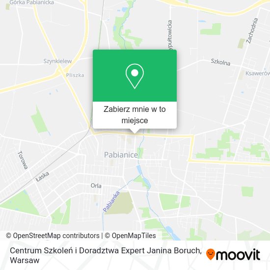 Mapa Centrum Szkoleń i Doradztwa Expert Janina Boruch