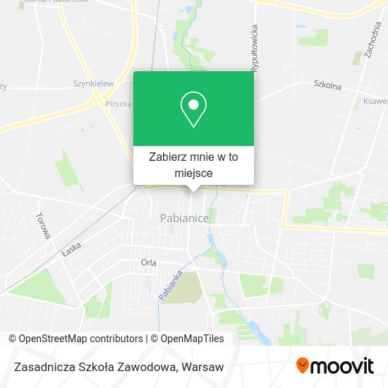 Mapa Zasadnicza Szkoła Zawodowa