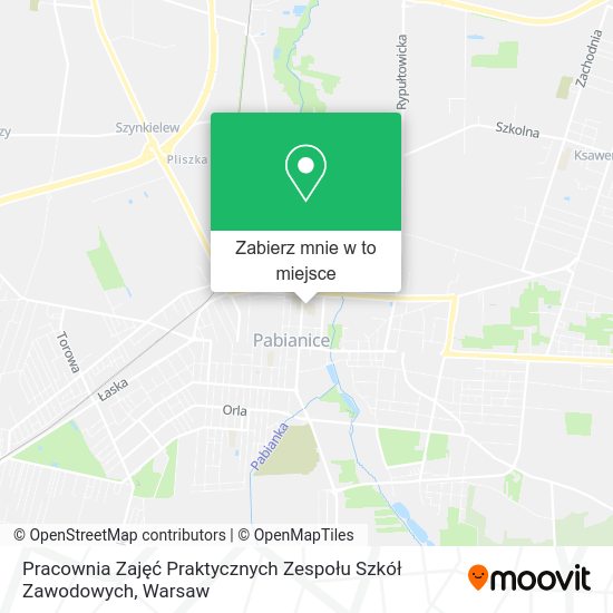 Mapa Pracownia Zajęć Praktycznych Zespołu Szkół Zawodowych