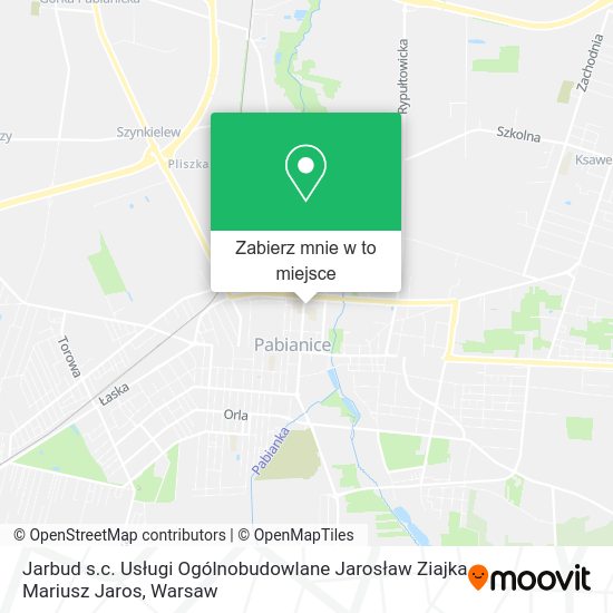 Mapa Jarbud s.c. Usługi Ogólnobudowlane Jarosław Ziajka Mariusz Jaros