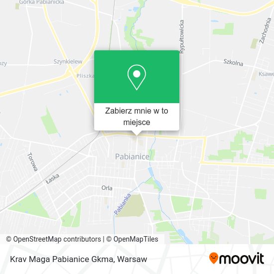 Mapa Krav Maga Pabianice Gkma