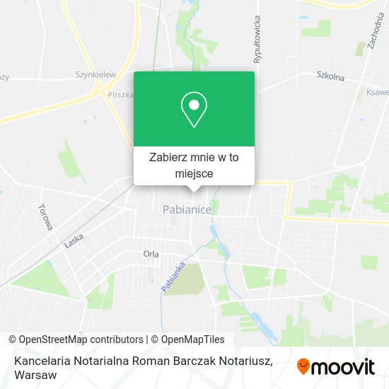 Mapa Kancelaria Notarialna Roman Barczak Notariusz