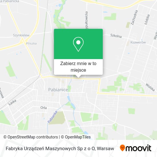 Mapa Fabryka Urządzeń Maszynowych Sp z o O