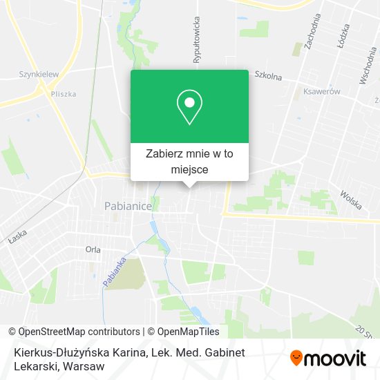 Mapa Kierkus-Dłużyńska Karina, Lek. Med. Gabinet Lekarski