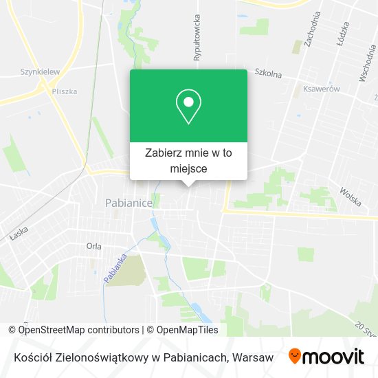 Mapa Kościół Zielonoświątkowy w Pabianicach