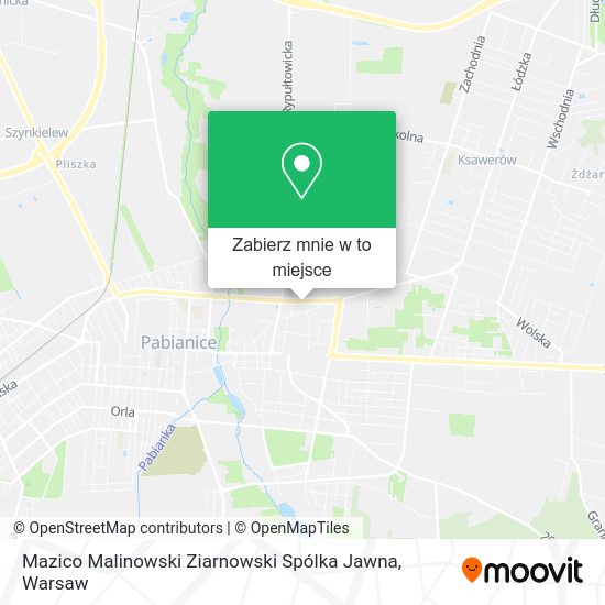 Mapa Mazico Malinowski Ziarnowski Spólka Jawna