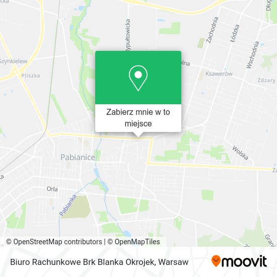 Mapa Biuro Rachunkowe Brk Blanka Okrojek