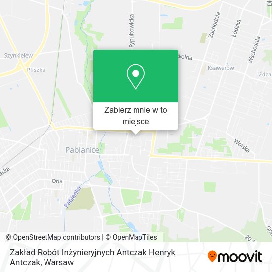 Mapa Zakład Robót Inżynieryjnych Antczak Henryk Antczak