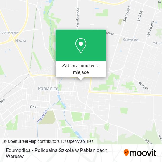 Mapa Edumedica - Policealna Szkoła w Pabianicach