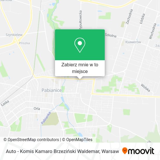 Mapa Auto - Komis Kamaro Brzeziński Waldemar