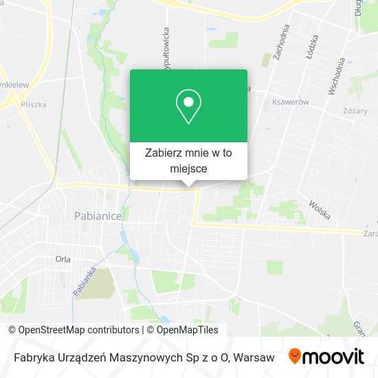 Mapa Fabryka Urządzeń Maszynowych Sp z o O