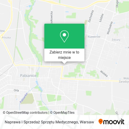 Mapa Naprawa i Sprzedaż Sprzętu Medycznego