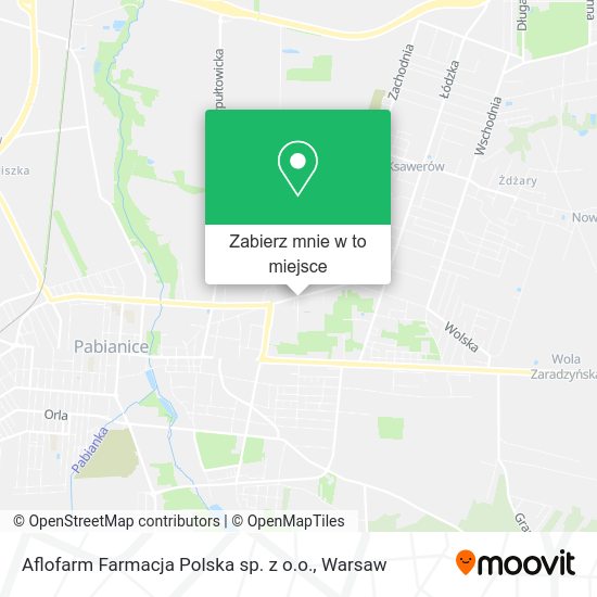 Mapa Aflofarm Farmacja Polska sp. z o.o.