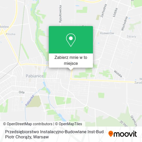 Mapa Przedsiębiorstwo Instalacyjno-Budowlane Inst-Bud Piotr Chorąży