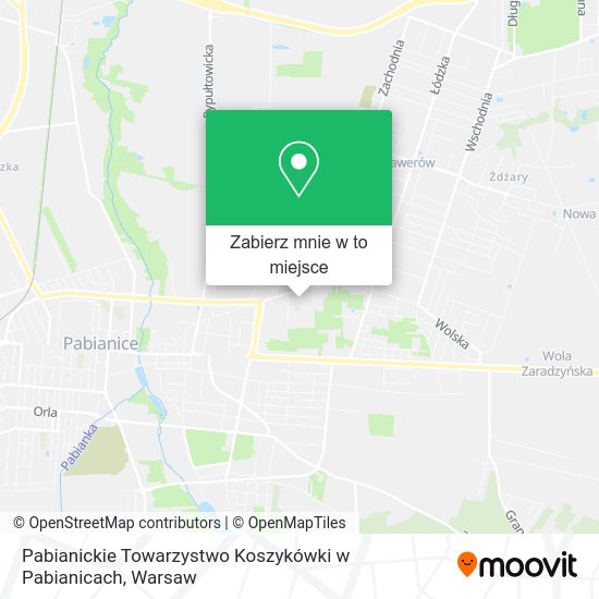 Mapa Pabianickie Towarzystwo Koszykówki w Pabianicach