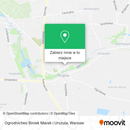 Mapa Ogrodnictwo Biniek Marek i Urszula