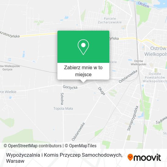 Mapa Wypożyczalnia i Komis Przyczep Samochodowych