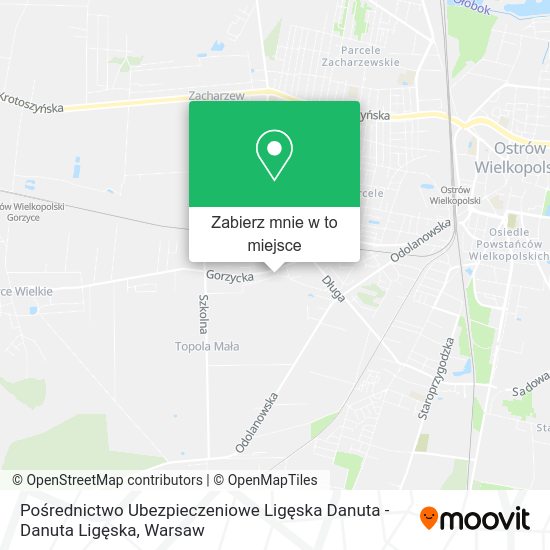 Mapa Pośrednictwo Ubezpieczeniowe Ligęska Danuta - Danuta Ligęska