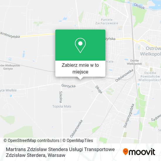 Mapa Martrans Zdzisław Stendera Usługi Transportowe Zdzisław Sterdera