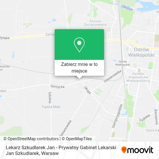 Mapa Lekarz Szkudlarek Jan - Prywatny Gabinet Lekarski Jan Szkudlarek