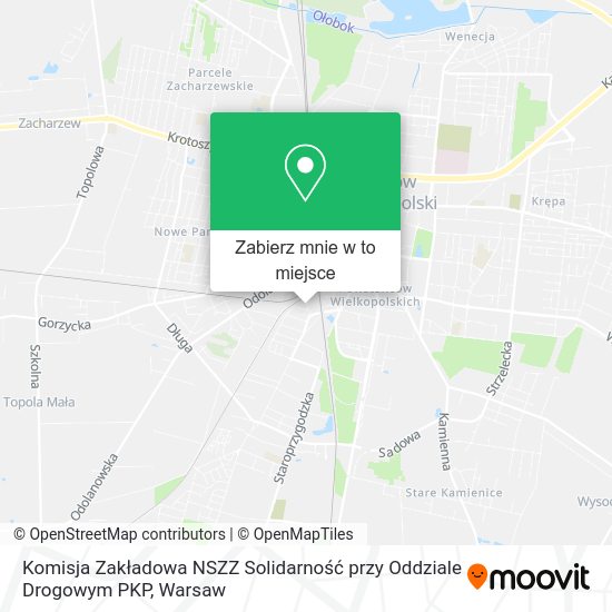 Mapa Komisja Zakładowa NSZZ Solidarność przy Oddziale Drogowym PKP