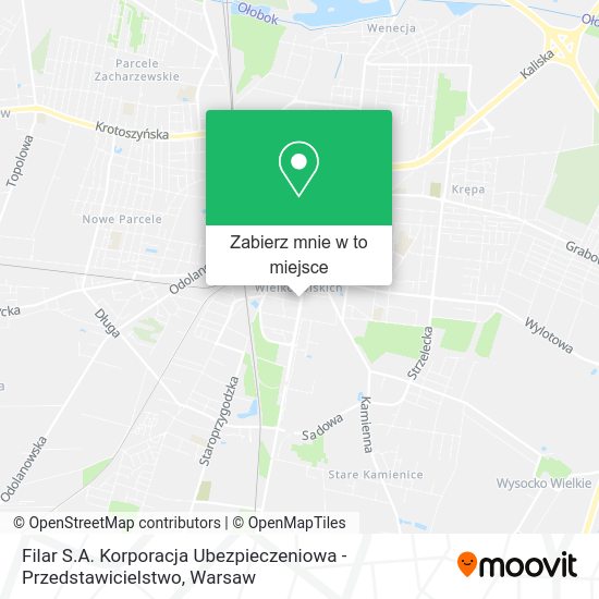 Mapa Filar S.A. Korporacja Ubezpieczeniowa - Przedstawicielstwo