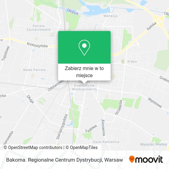 Mapa Bakoma. Regionalne Centrum Dystrybucji