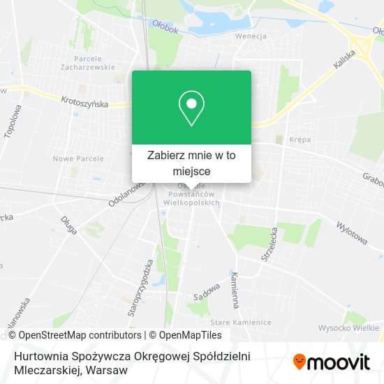 Mapa Hurtownia Spożywcza Okręgowej Spółdzielni Mleczarskiej