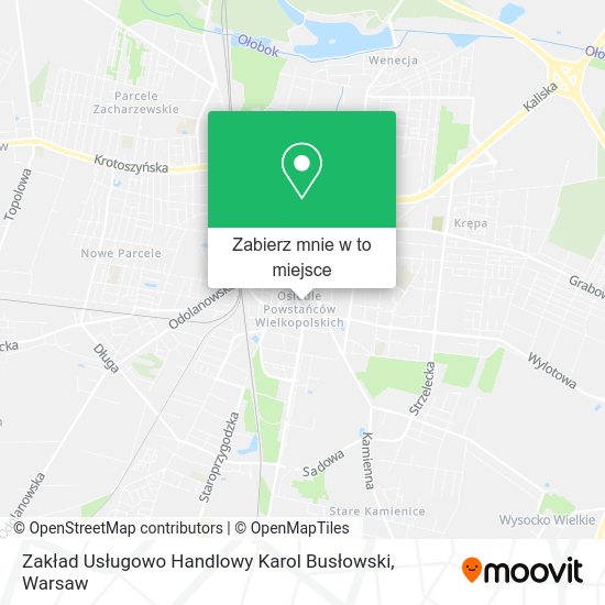 Mapa Zakład Usługowo Handlowy Karol Busłowski