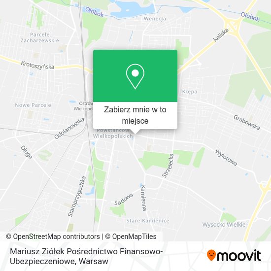 Mapa Mariusz Ziółek Pośrednictwo Finansowo-Ubezpieczeniowe