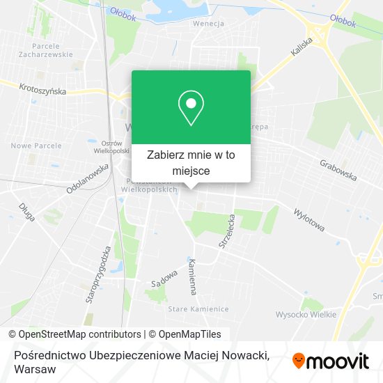 Mapa Pośrednictwo Ubezpieczeniowe Maciej Nowacki