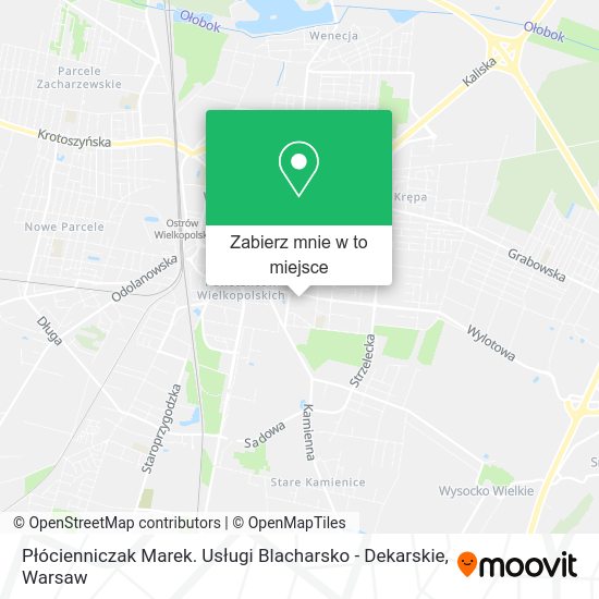 Mapa Płócienniczak Marek. Usługi Blacharsko - Dekarskie