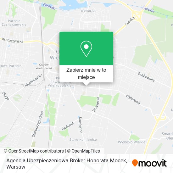 Mapa Agencja Ubezpieczeniowa Broker Honorata Mocek