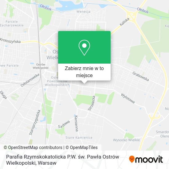 Mapa Parafia Rzymskokatolicka P.W. św. Pawła Ostrów Wielkopolski