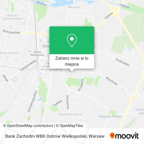 Mapa Bank Zachodni WBK Ostrów Wielkopolski