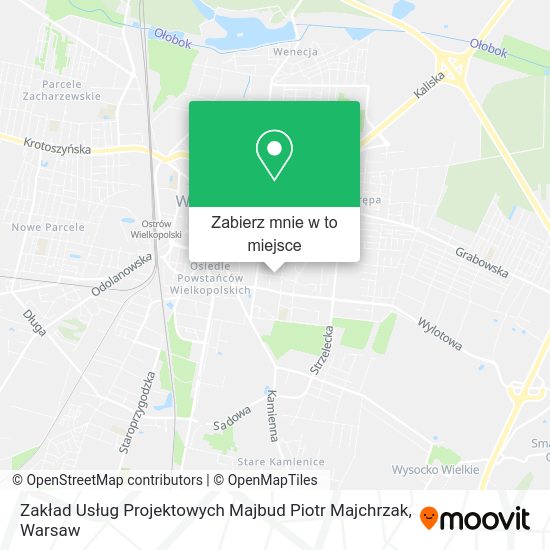 Mapa Zakład Usług Projektowych Majbud Piotr Majchrzak