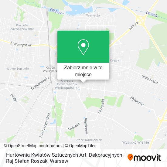 Mapa Hurtownia Kwiatów Sztucznych Art. Dekoracyjnych Raj Stefan Roszak