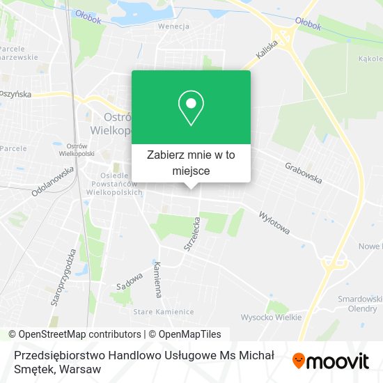 Mapa Przedsiębiorstwo Handlowo Usługowe Ms Michał Smętek