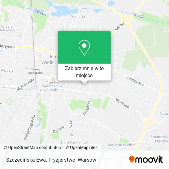 Mapa Szczecińska Ewa. Fryzjerstwo