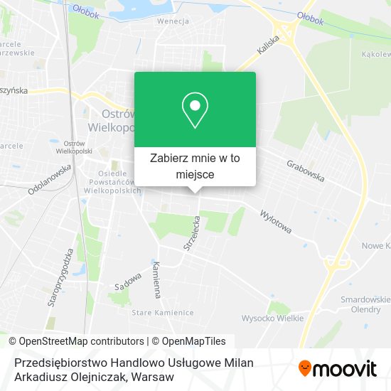 Mapa Przedsiębiorstwo Handlowo Usługowe Milan Arkadiusz Olejniczak