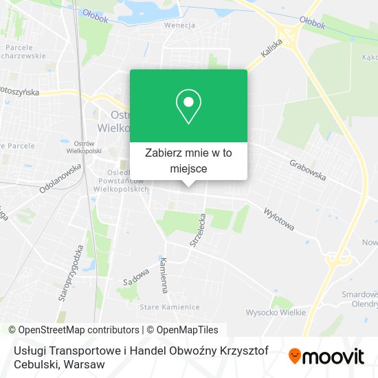 Mapa Usługi Transportowe i Handel Obwoźny Krzysztof Cebulski