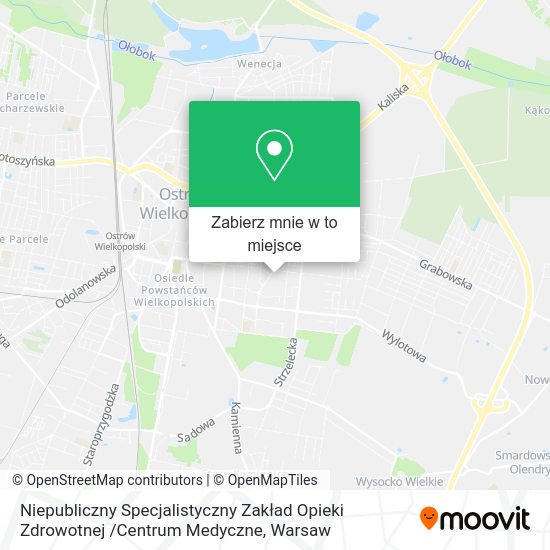 Mapa Niepubliczny Specjalistyczny Zakład Opieki Zdrowotnej /Centrum Medyczne