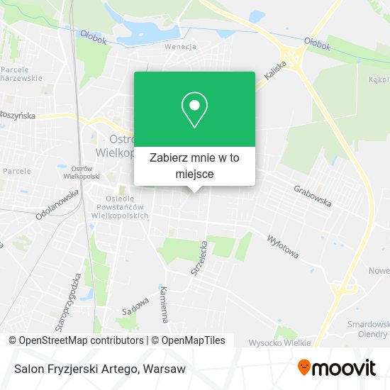 Mapa Salon Fryzjerski Artego