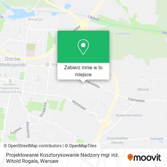 Mapa Projektowanie Kosztorysowanie Nadzory mgr inż. Witold Rogala