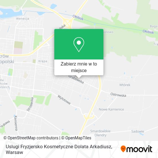 Mapa Uslugi Fryzjersko Kosmetyczne Dolata Arkadiusz