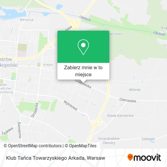 Mapa Klub Tańca Towarzyskiego Arkada